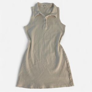 Sleeveless White Polo Dress